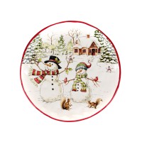 Блюдо Lefard Новогодняя коллекция Снеговик 26 cм керамика  (Lf-948-003)