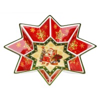 Блюдо Lefard Новогодняя коллекция Дед Мороз фарфор 17 cм в подарочной упаковке (Lf-986-065)
