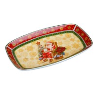 Блюдо Lefard Новогодняя коллекция Дед Мороз фарфор 30 cм в подарочной упаковке (Lf-986-017)