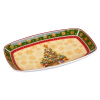 Блюдо Lefard Новогодняя коллекция Ель фарфор 30 cм в подарочной упаковке (Lf-986-018)