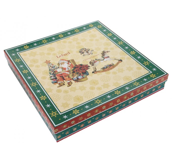 Блюдо Lefard Новогодняя коллекция Дед Мороз фарфор 33 х 5 cм в подарочной упаковке (Lf-986-080)