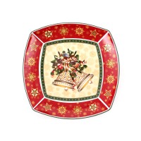 Блюдо Lefard Новогодняя коллекция Колокольчики фарфор 33 х 5 cм в подарочной упаковке (Lf-986-081)