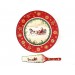 Блюдо с лопаткой Lefard Новогодняя коллекция Санта Клаус в санях фарфор 26 cм в подарочной упаковке (Lf-986-084)