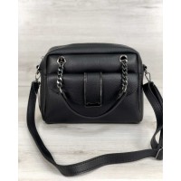 Стильная женская сумка от WeLassie Хлоя черная, эко-кожа (wel-56604)