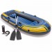 Трехместная надувная моторно-гребная лодка Intex Challenger 3 Set 295х137х43 см + Алюминиевые весла, ручной насос и 2 надувных сиденья Оригинал (intx-68370)