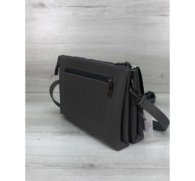 Женская стильная сумочка-клатч WeLassie Этель серая (wel-58001)