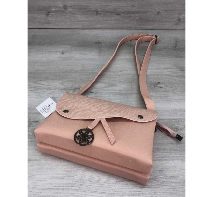Женская стильная сумочка-клатч WeLassie Этель пудра (wel-58010)