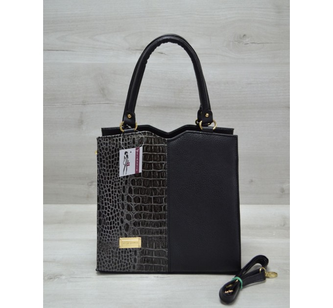 Классическая женская сумка от WeLassie Женева черного цвета (wel-31705)