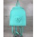 Молодежный рюкзак от WeLassie Цветы мятного цвета, эко-кожа (wel-44312)