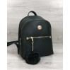 Молодежный рюкзак от WeLassie Диана зеленый + меховой брелок (wel-44408)