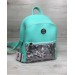 Молодежный рюкзак от WeLassie «Бонни» с паетками бирюзовый (wel-44412)