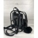 Молодежный рюкзак от WeLassie Марго силикон с черным + меховой брелок (wel-44413)