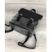 Молодежный силиконовый рюкзак WeLassie с косметичкой, черный блеск (wel-45505)