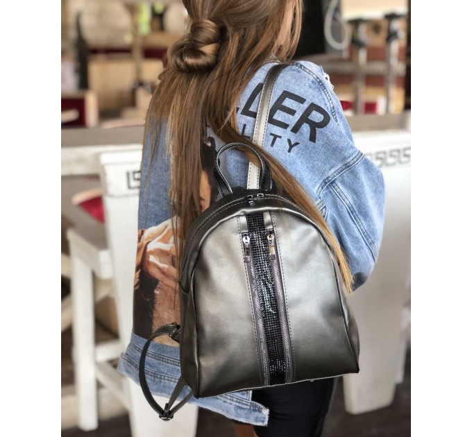 Стильный молодежный рюкзак от WeLassie Юна серебряного цвета (wel-45602)