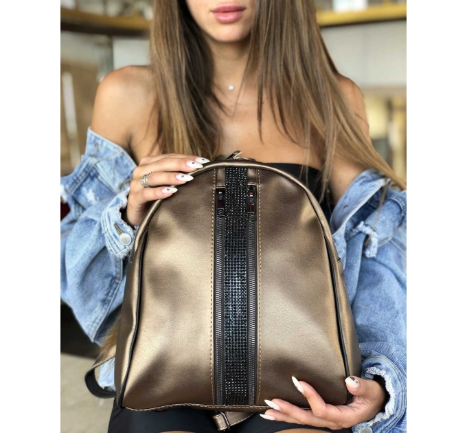 Стильный молодежный рюкзак от WeLassie Юна бронзовый (wel-45603)