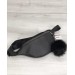 Женская сумка Бананка от WeLassie,с меховым брелком, черного цвета (никель) (wel-60824)