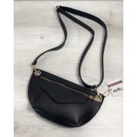 Женская сумка-клатч на пояс от WeLassie Нана черная эко-кожа (wel-61004)