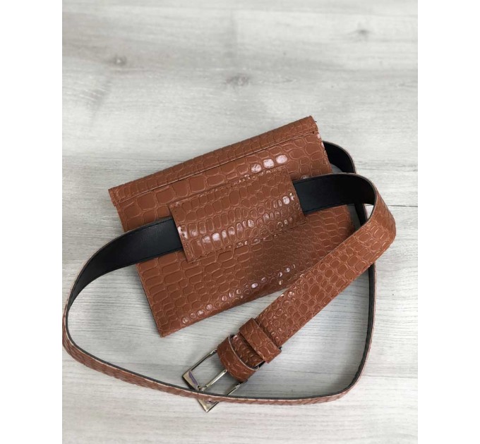 Женская сумка на пояс от WeLassie светло коричневая (wel-99105)