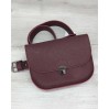 Женская стильная сумочка на пояс клатч WeLassie Stacy эко-кожа бордо (wel-T6007)