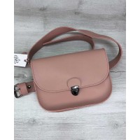 Женская стильная сумочка на пояс клатч WeLassie Stacy пудра эко-кожа (wel-T6010)