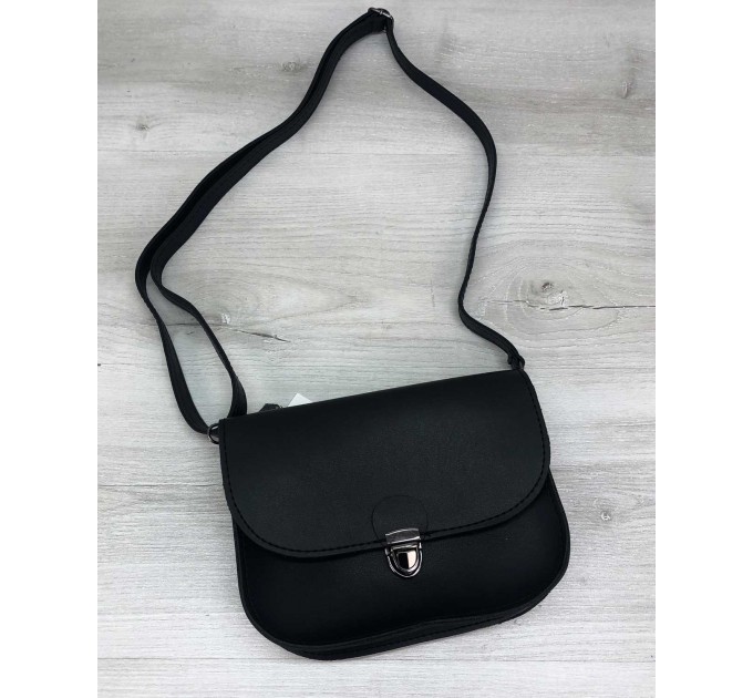 Женская стильная сумочка на пояс клатч WeLassie Stacy черная (wel-T6024)